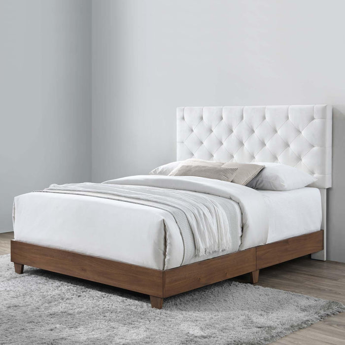 Rhiannon Diamond Tufted Upholstered Performance Velvet Queen Bed