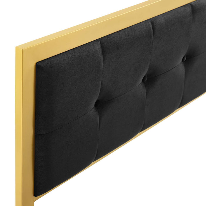 Teagan Tufted King Performance Velvet Headboard