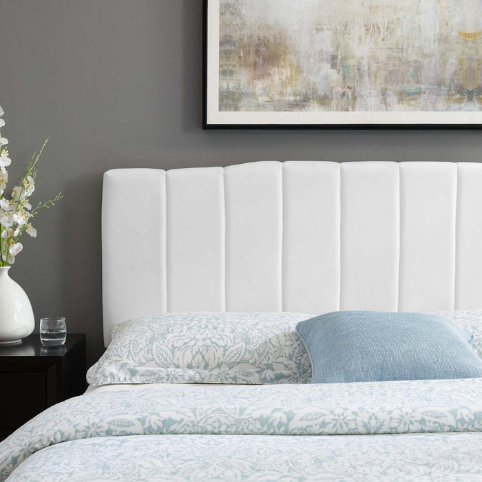 Camilla Channel Tufted Twin Performance Velvet Headboard