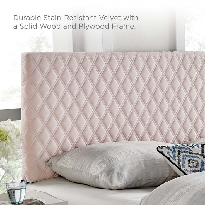 Angela Twin Performance Velvet Headboard