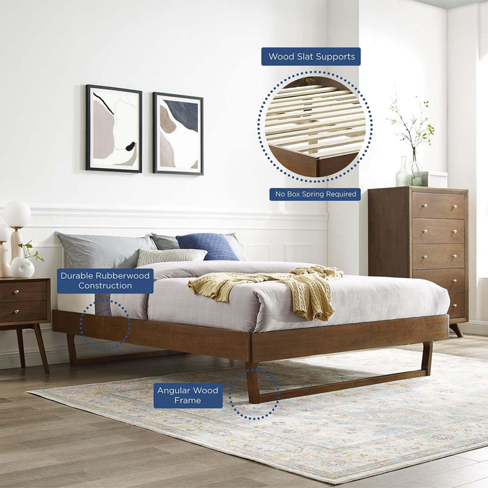 Billie King Wood Platform Bed Frame