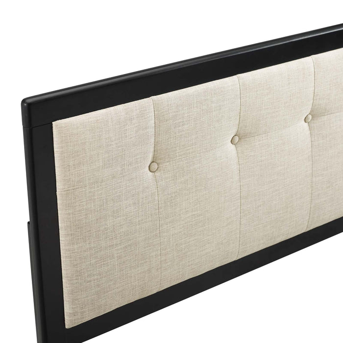 Draper Tufted Twin Fabric and Wood Headboard