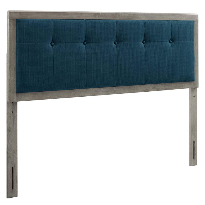 Draper Tufted Full Fabric and Wood Headboard