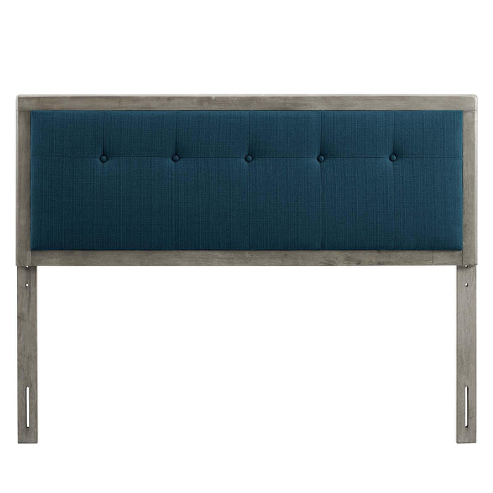 Draper Tufted Full Fabric and Wood Headboard