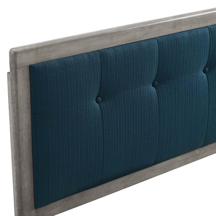 Draper Tufted Full Fabric and Wood Headboard