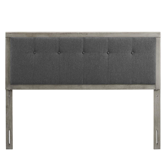 Draper Tufted Twin Fabric and Wood Headboard