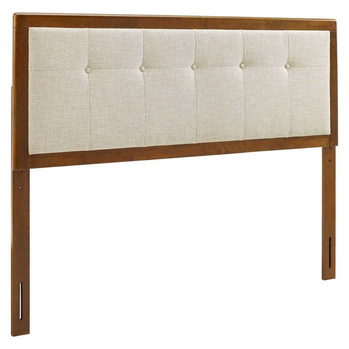 Draper Tufted Twin Fabric and Wood Headboard