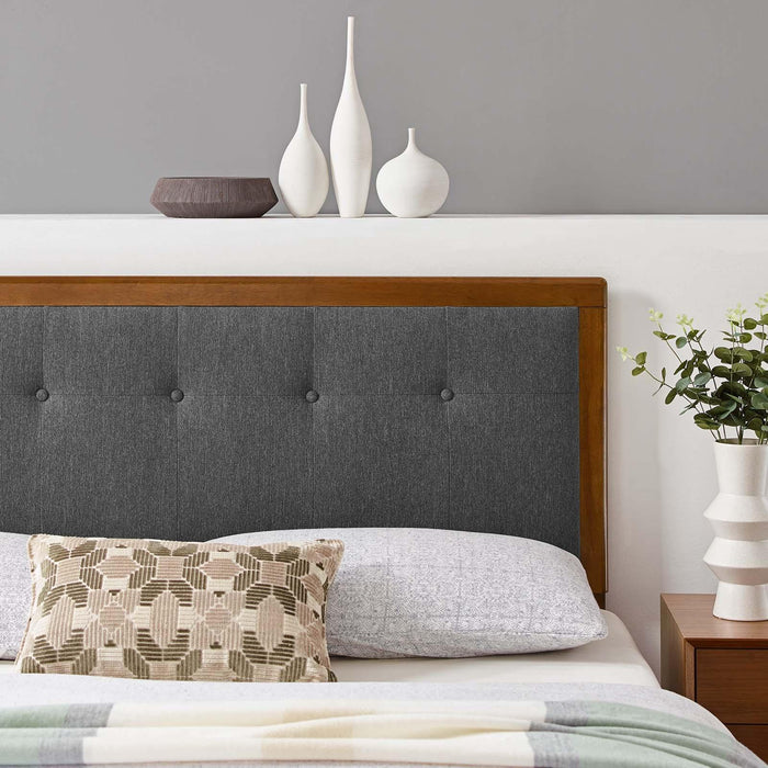 Draper Tufted Twin Fabric and Wood Headboard