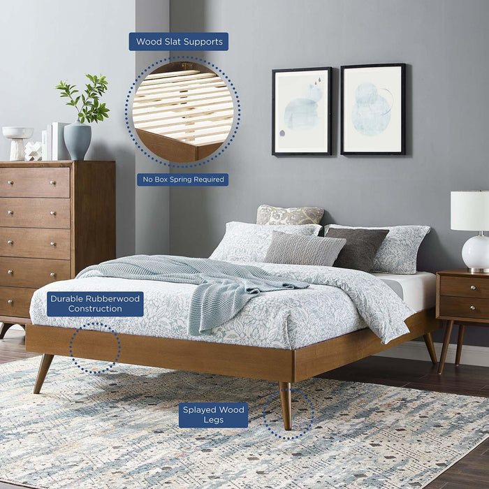 Margo King Wood Platform Bed Frame