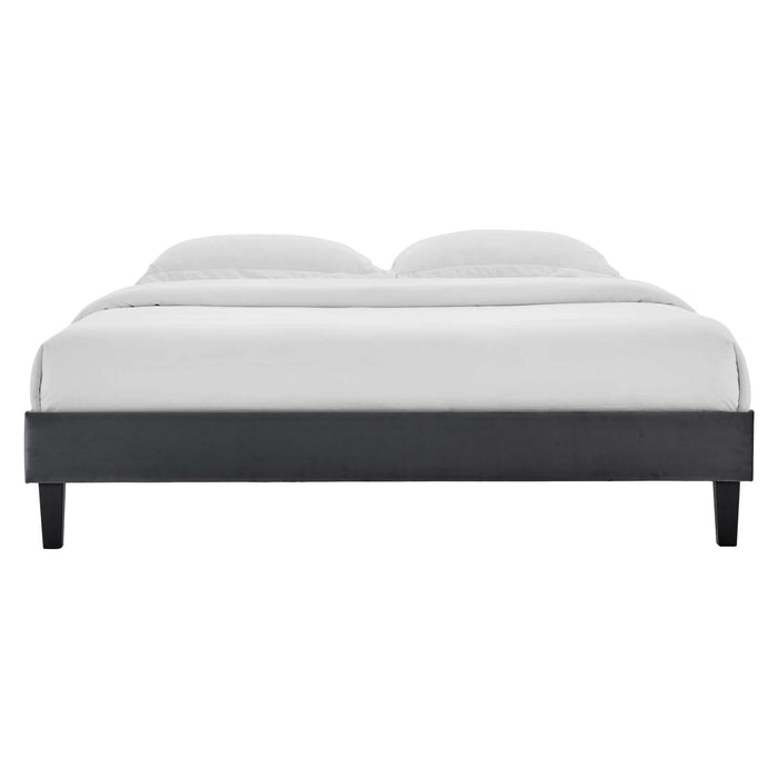 Reign Twin Performance Velvet Platform Bed Frame