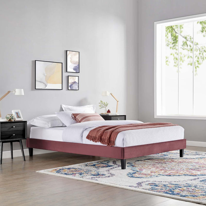 Reign Full Performance Velvet Platform Bed Frame