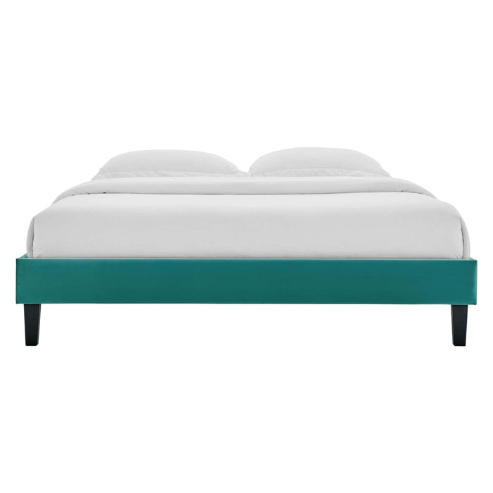 Reign Full Performance Velvet Platform Bed Frame