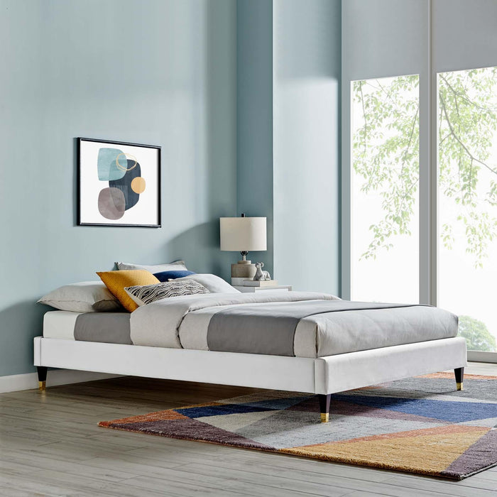 Harlow King Performance Velvet Platform Bed Frame