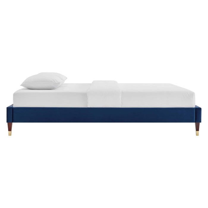 Harlow King Performance Velvet Platform Bed Frame