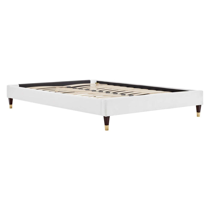 Harlow Twin Performance Velvet Platform Bed Frame