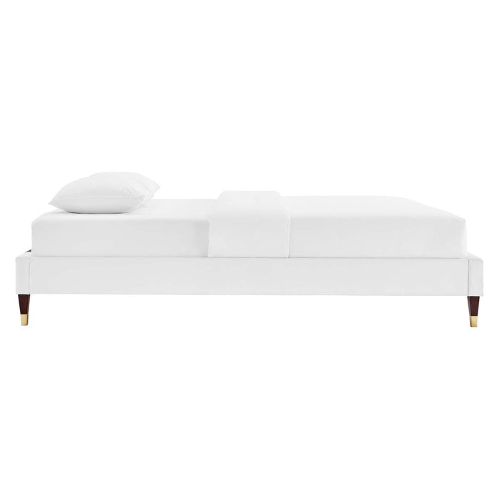 Harlow King Performance Velvet Platform Bed Frame