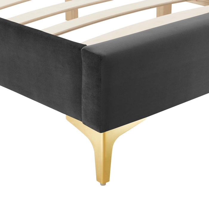 Sutton Queen Performance Velvet Bed Frame