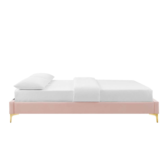 Sutton Queen Performance Velvet Bed Frame