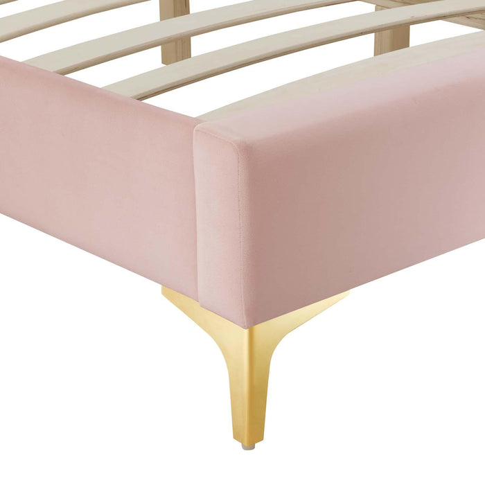 Sutton Queen Performance Velvet Bed Frame