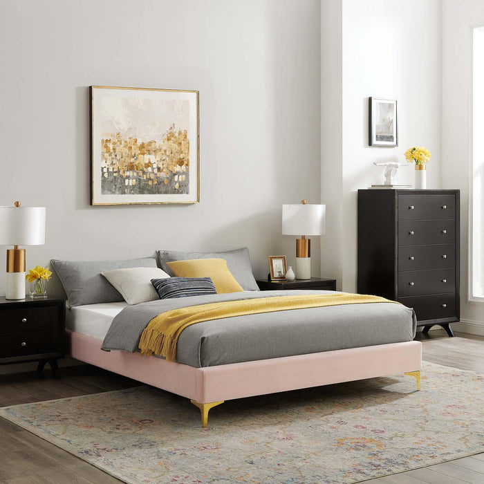 Sutton Twin Performance Velvet Bed Frame