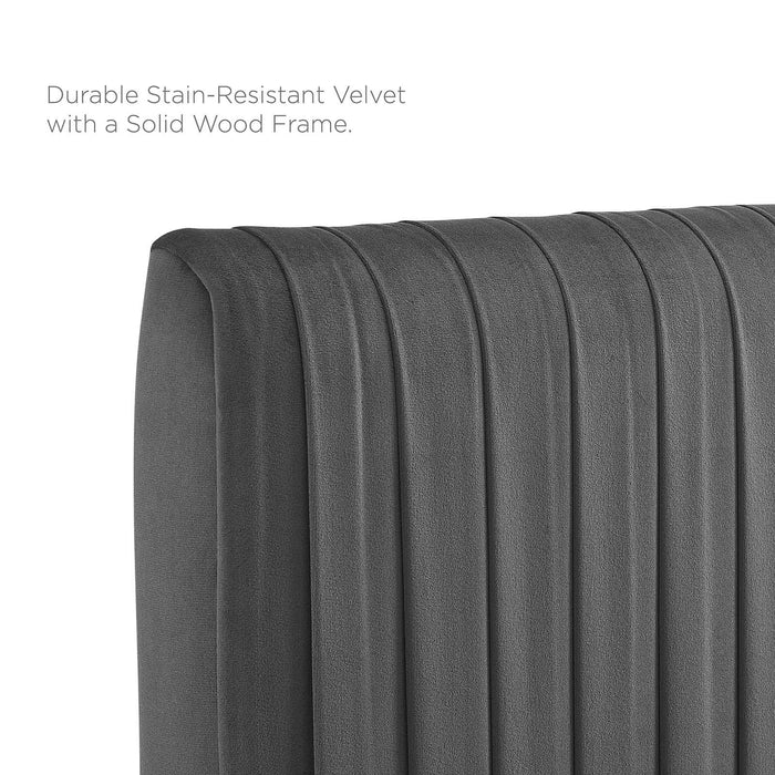 Eloise Channel Tufted Performance Velvet Twin Headboard