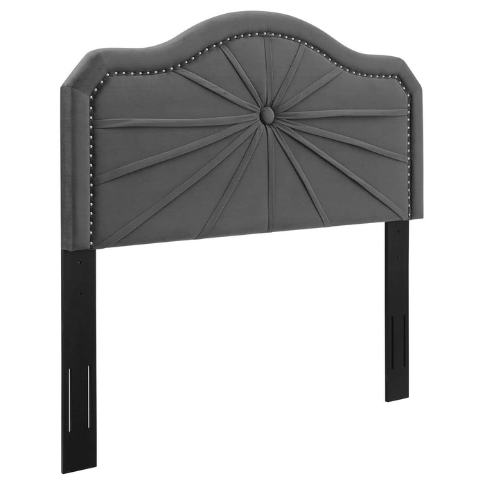 Kristin Pleated Performance Velvet Full/Queen Headboard image