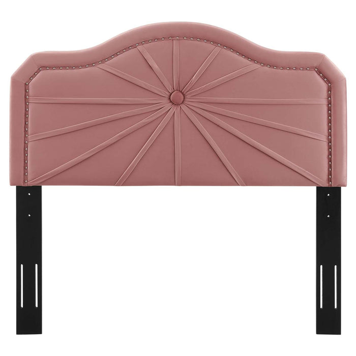 Kristin Pleated Performance Velvet Twin Headboard