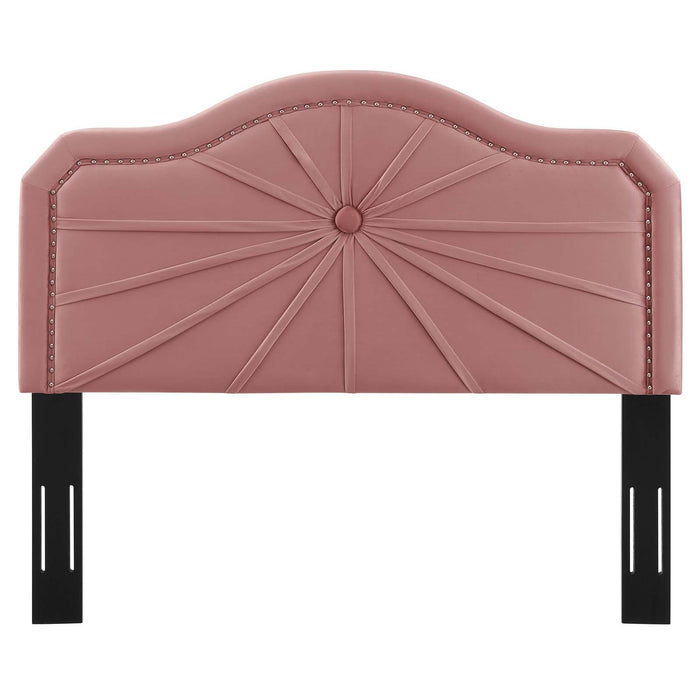 Kristin Pleated Performance Velvet Twin Headboard