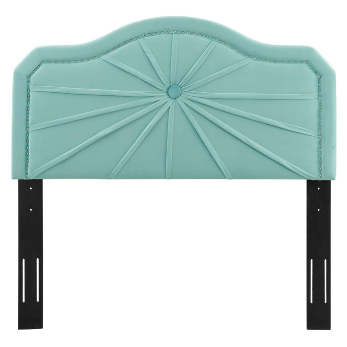 Kristin Pleated Performance Velvet Full/Queen Headboard