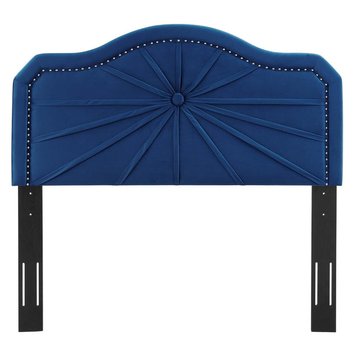 Kristin Pleated Performance Velvet Twin Headboard