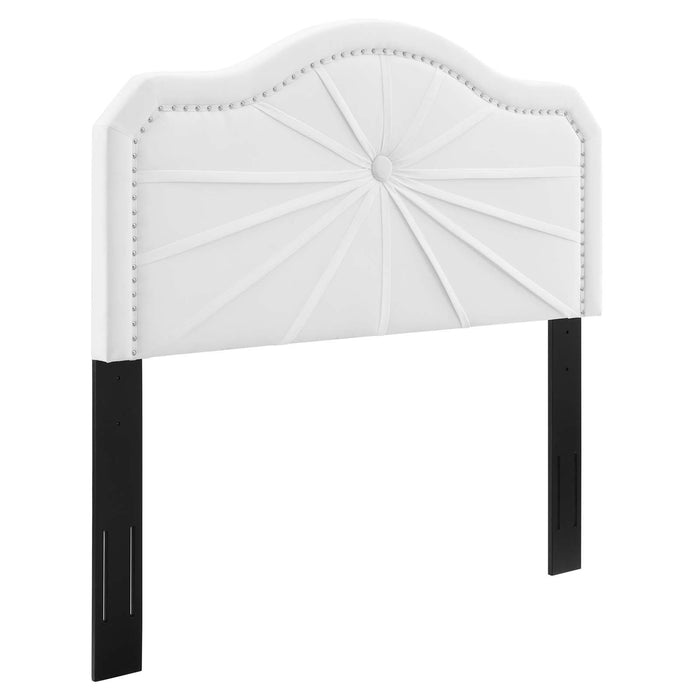 Kristin Pleated Performance Velvet Full/Queen Headboard