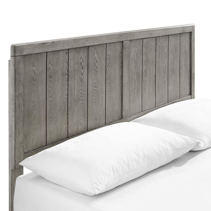 Alana Full Wood Platform Bed With Angular Frame