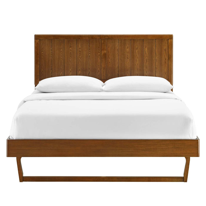 Alana Twin Wood Platform Bed With Angular Frame