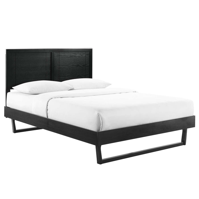 Marlee Full Wood Platform Bed With Angular Frame image