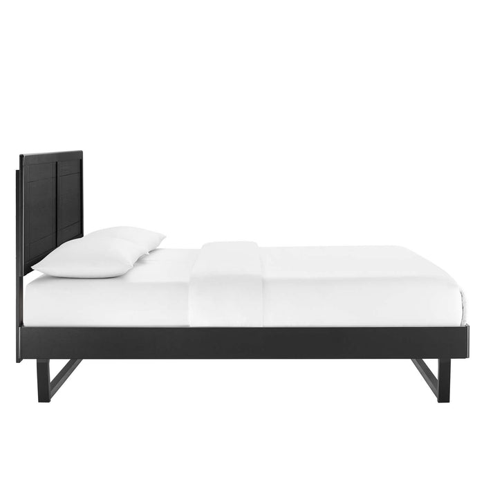 Marlee King Wood Platform Bed With Angular Frame