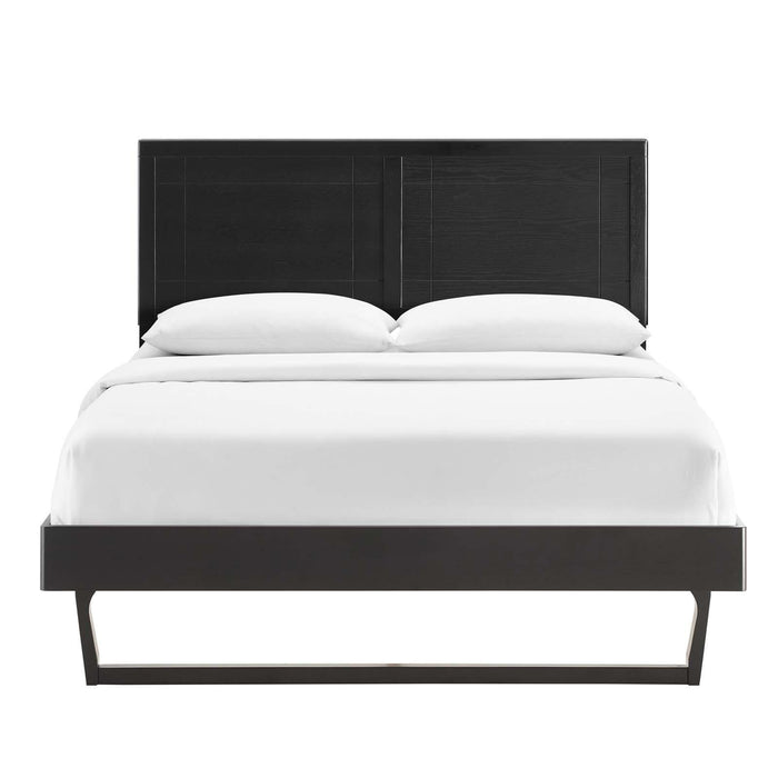 Marlee Full Wood Platform Bed With Angular Frame