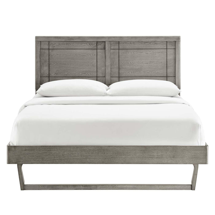 Marlee Twin Wood Platform Bed With Angular Frame