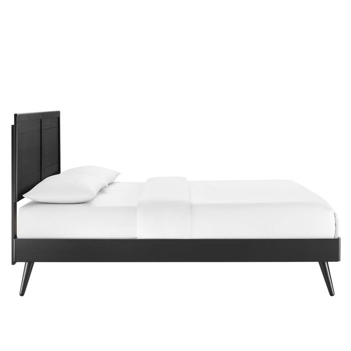 Marlee Full Wood Platform Bed With Splayed Legs