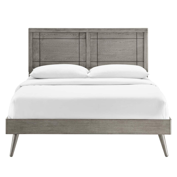 Marlee Full Wood Platform Bed With Splayed Legs