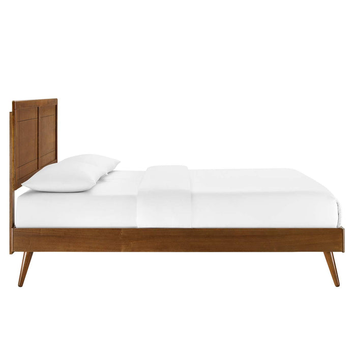 Marlee Twin Wood Platform Bed With Splayed Legs