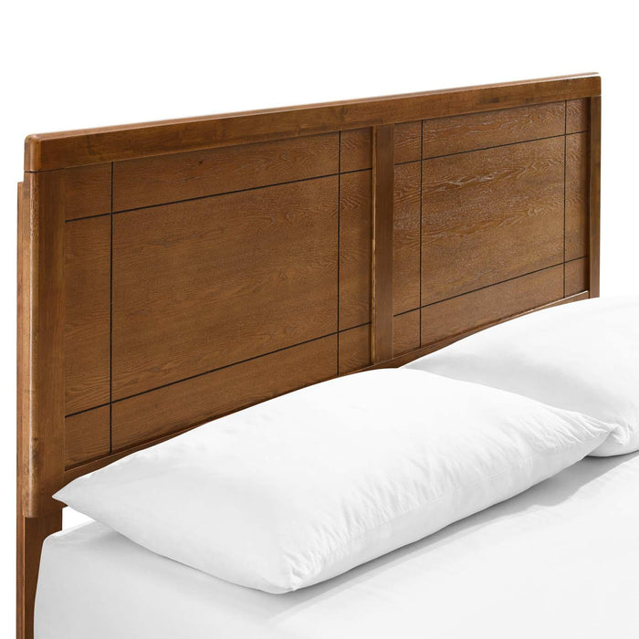 Marlee King Wood Platform Bed With Splayed Legs