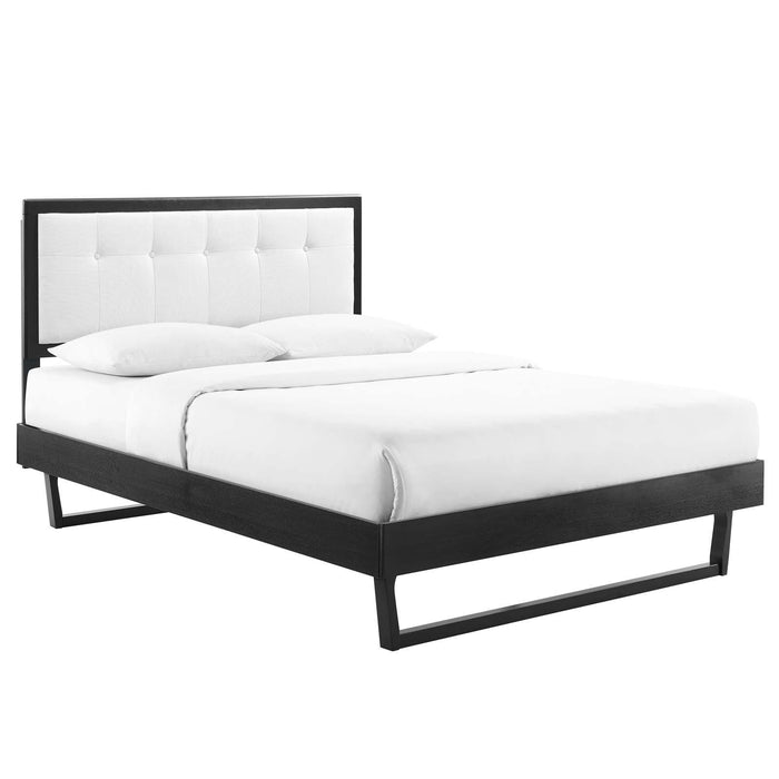 Willow Full Wood Platform Bed With Angular Frame