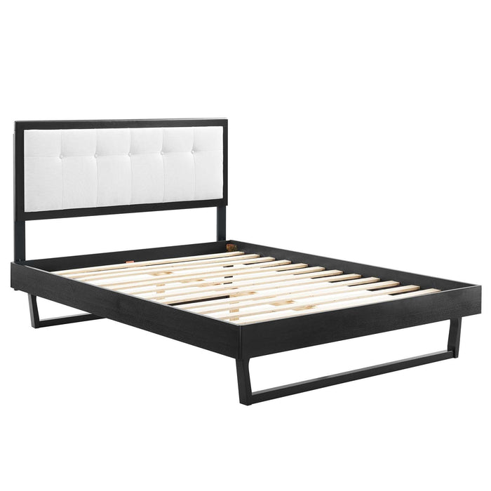 Willow Queen Wood Platform Bed With Angular Frame