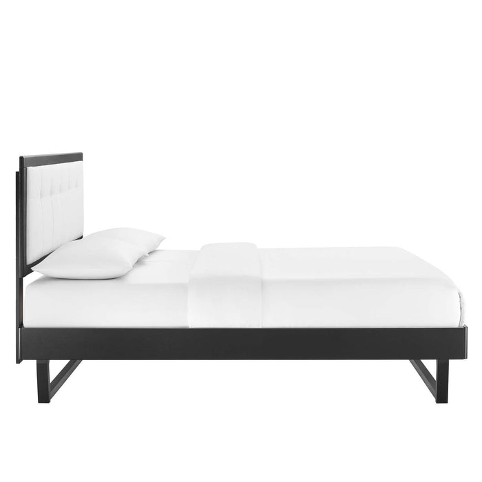 Willow Twin Wood Platform Bed With Angular Frame