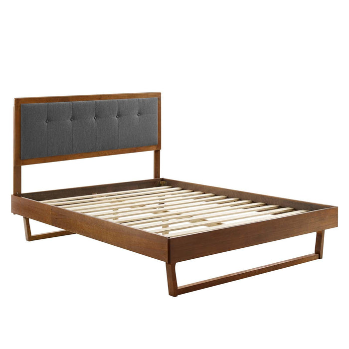 Willow Queen Wood Platform Bed With Angular Frame