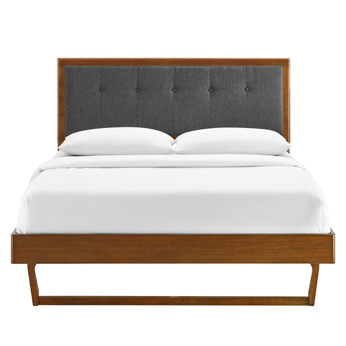 Willow King Wood Platform Bed With Angular Frame