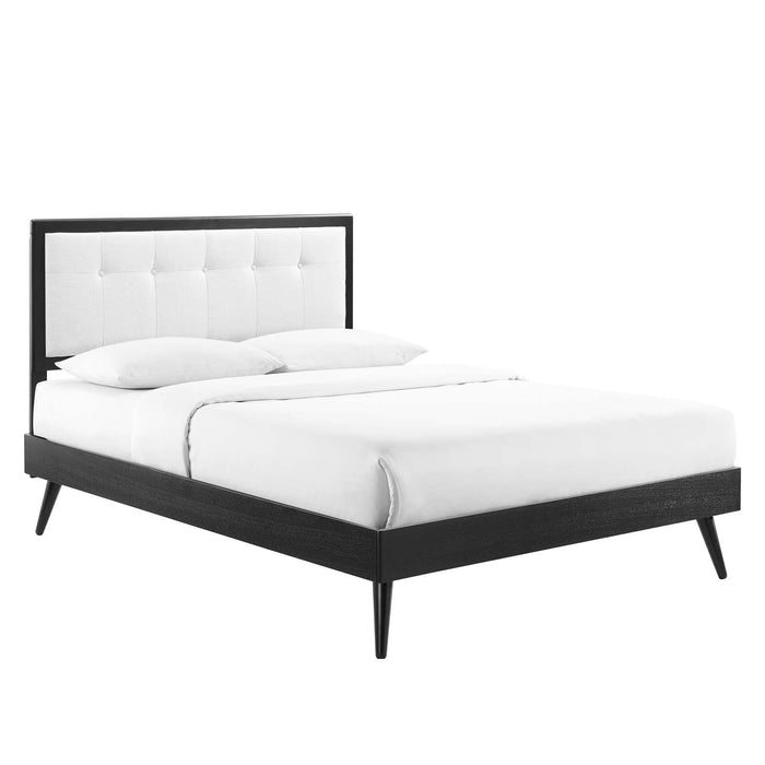 Willow Full Wood Platform Bed With Splayed Legs