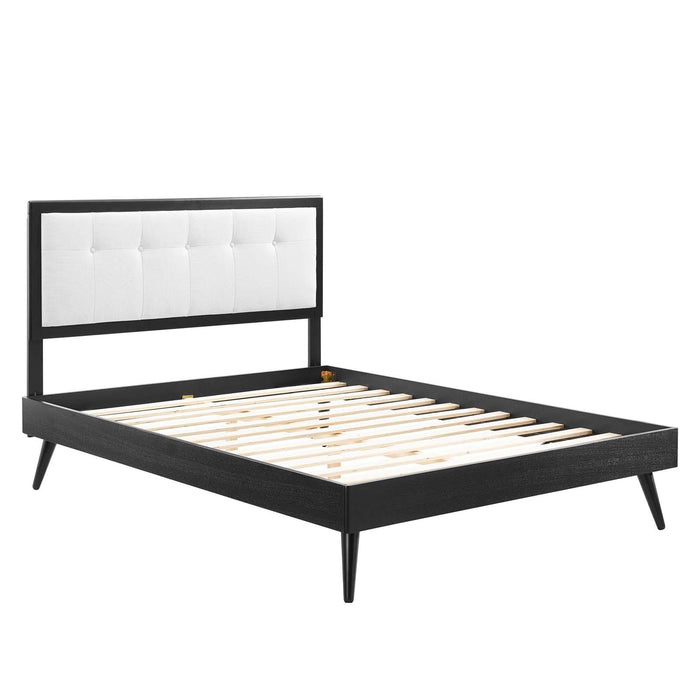 Willow Queen Wood Platform Bed With Splayed Legs