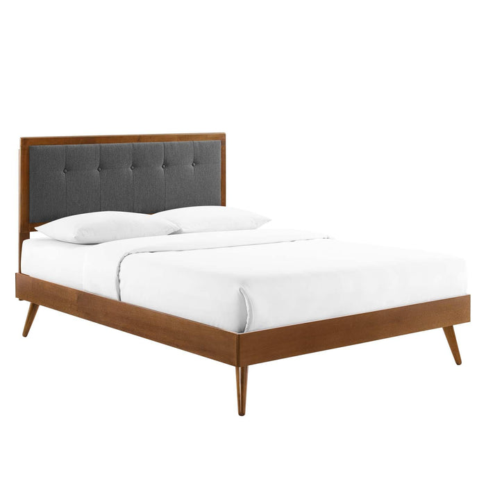 Willow Queen Wood Platform Bed With Splayed Legs