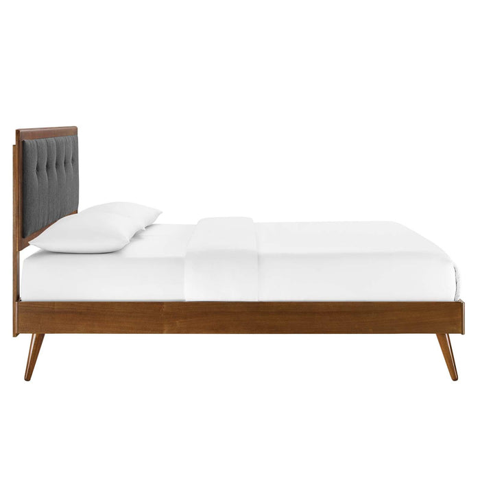 Willow Twin Wood Platform Bed With Splayed Legs